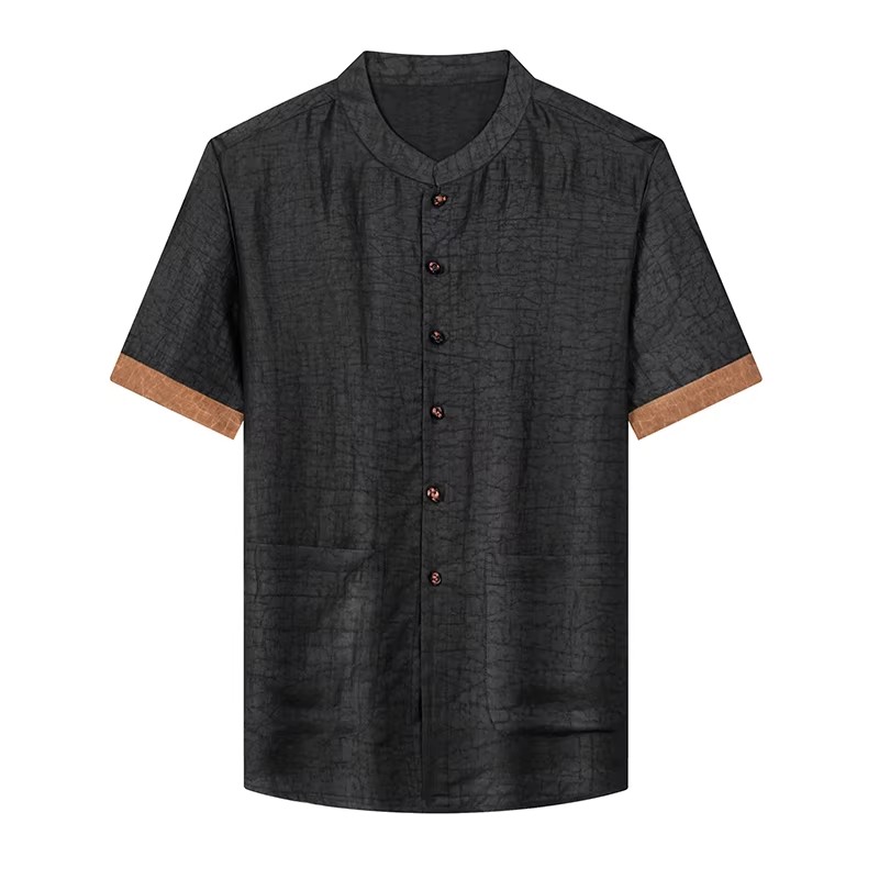 Luxury Skincare Daily - Real Silk 100% Collarless Shirts For